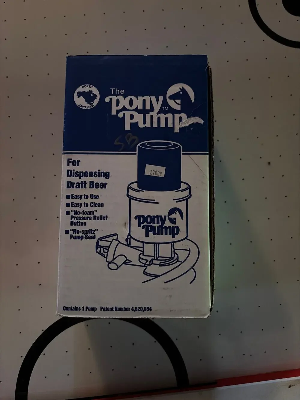 The pony pump for dispensing draft beer New with package and manual